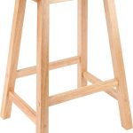 Saddle-style bar stool, natural color, 24 inches