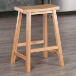 Saddle-style bar stool, natural color, 24 inches - Image 2